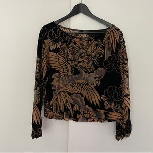 Only Hearts Crane Velvet Devore Sweatshirt, Size S